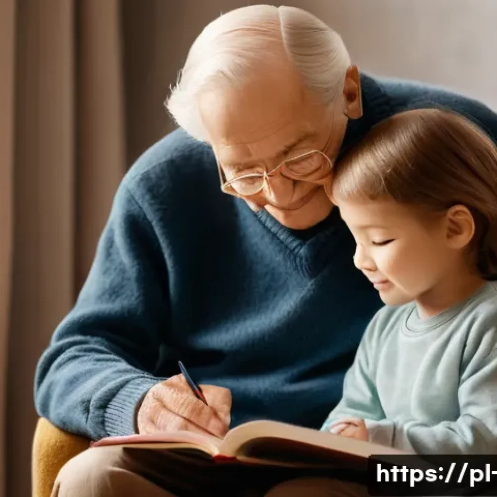 광고홍보사와 주요 브랜드 캠페인 분석 - **Prompt:** A heartwarming scene featuring an elderly person, possibly a grandfather, with a gentle ...