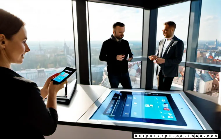 Home 17 광고홍보사와 소비자 경험 마케팅 - Photorealistic consumer experience marketing workshop in a modern Warsaw advertising agency, diverse...