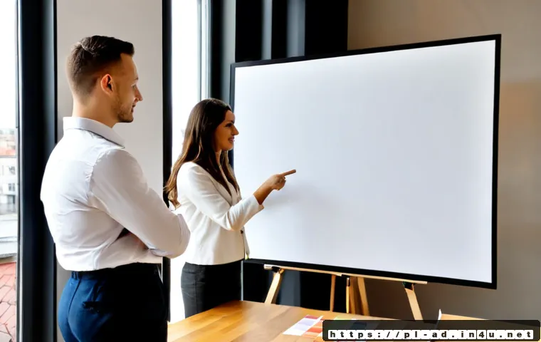 Home 17 광고홍보사와 클라이언트 중심 광고 제작 - Photorealistic advertising agency creative meeting in a modern Warsaw office, Polish client and dive...